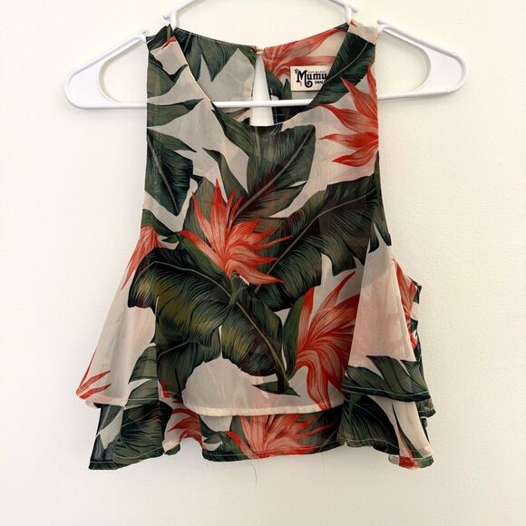 Show Me Your Mumu Princess Di Maxi Skirt Kauai Kisses
matching Crop Top small - Picture 4 of 12